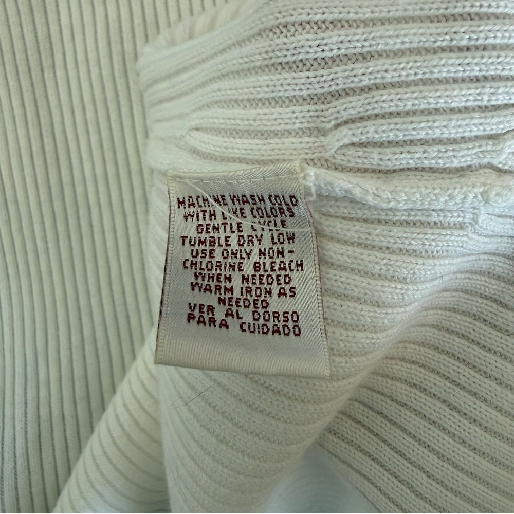 Worthington | Vintage women's small White Button-Up ribbed Cardigan - Picture 5 of 5